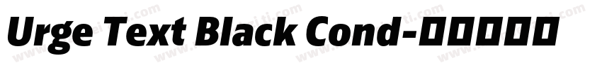 Urge Text Black Cond字体转换